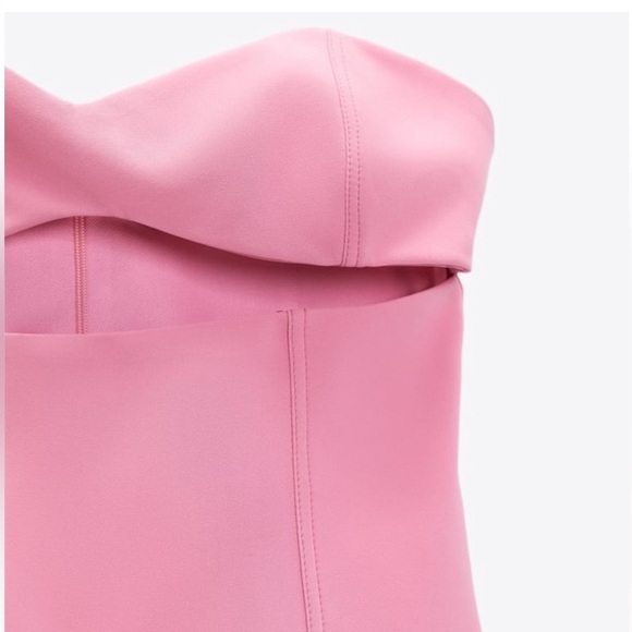 ZARA Barbie pink cut out corset bustier 2023 - Picture 6 of 8